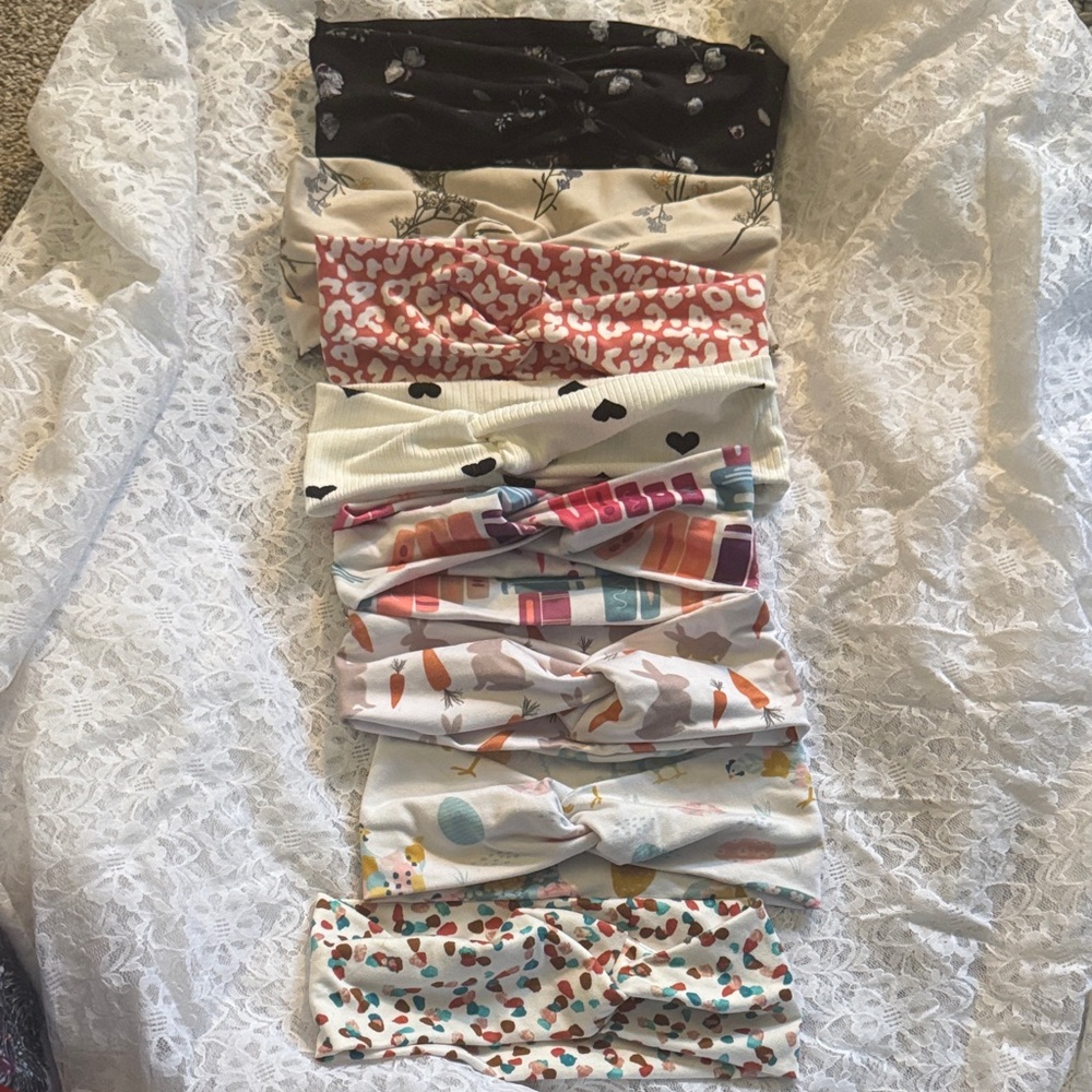Colorful Patterned Headbands Set